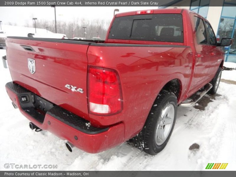 2009 Ram 1500 Sport Crew Cab 4x4 Inferno Red Crystal Pearl