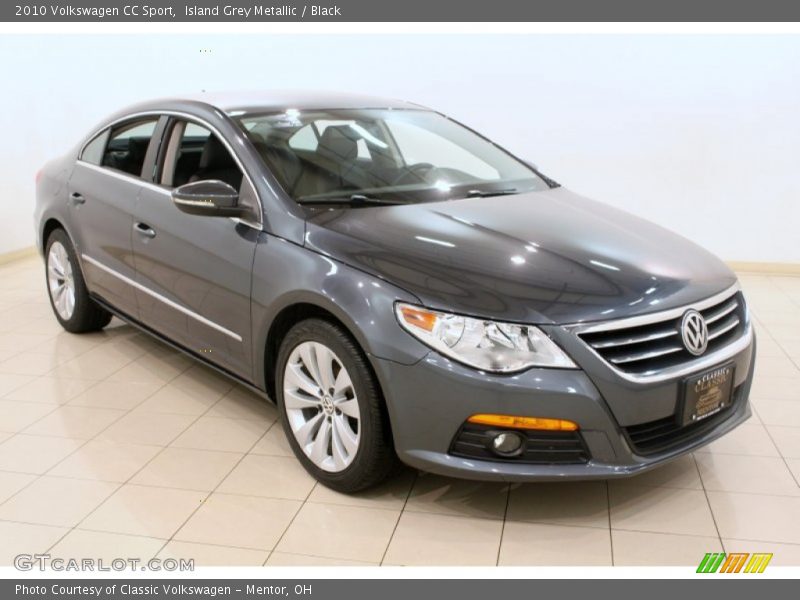 Island Grey Metallic / Black 2010 Volkswagen CC Sport