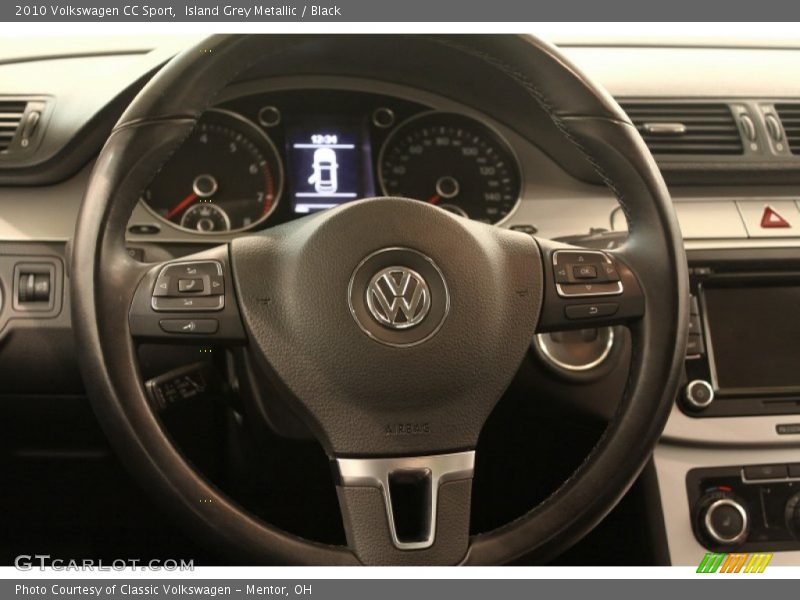 Island Grey Metallic / Black 2010 Volkswagen CC Sport