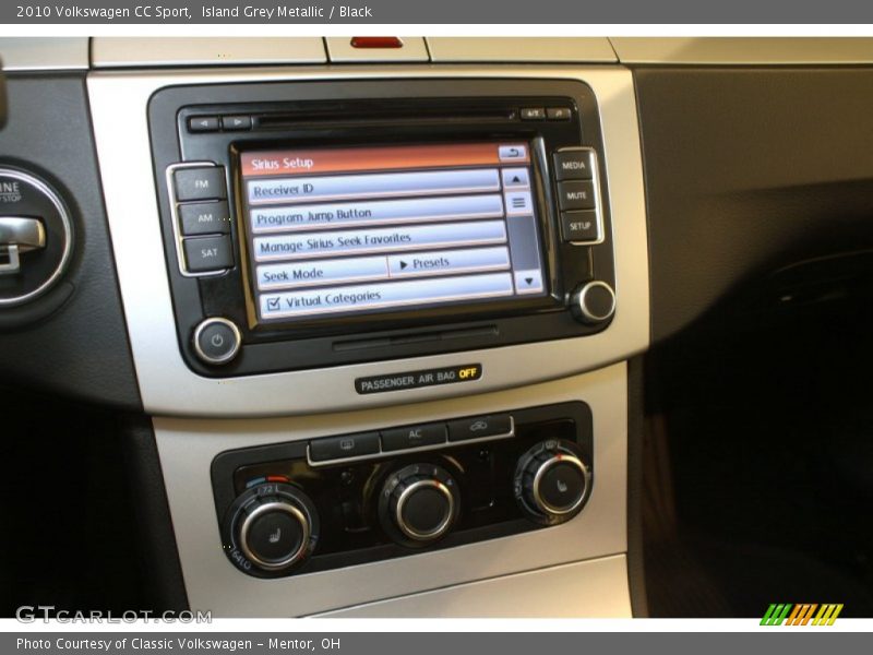 Island Grey Metallic / Black 2010 Volkswagen CC Sport