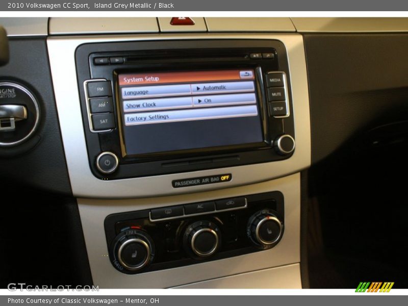 Island Grey Metallic / Black 2010 Volkswagen CC Sport
