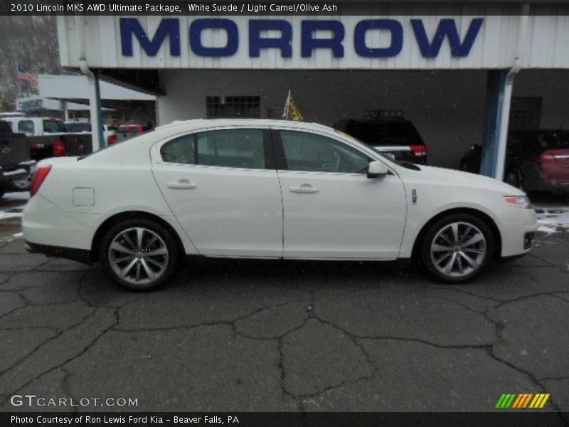White Suede / Light Camel/Olive Ash 2010 Lincoln MKS AWD Ultimate Package