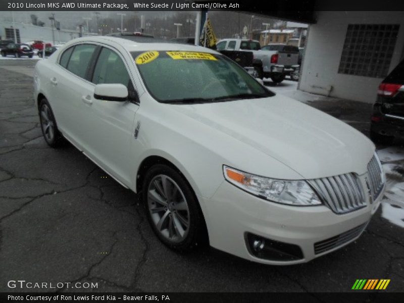 White Suede / Light Camel/Olive Ash 2010 Lincoln MKS AWD Ultimate Package