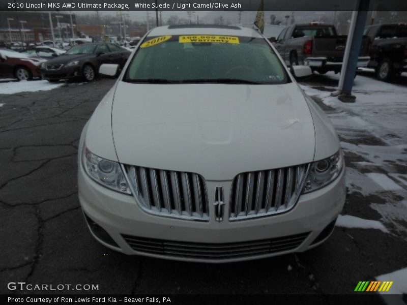 White Suede / Light Camel/Olive Ash 2010 Lincoln MKS AWD Ultimate Package