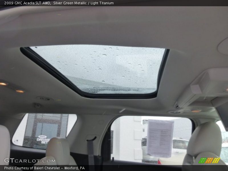 Silver Green Metallic / Light Titanium 2009 GMC Acadia SLT AWD