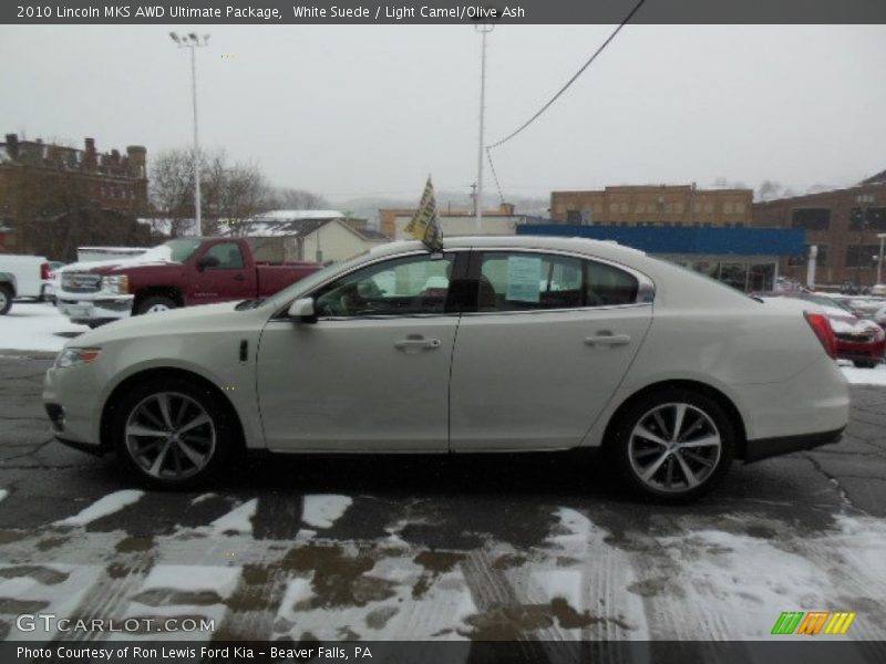 White Suede / Light Camel/Olive Ash 2010 Lincoln MKS AWD Ultimate Package