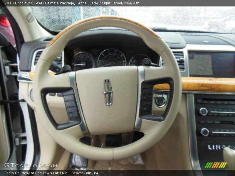 White Suede / Light Camel/Olive Ash 2010 Lincoln MKS AWD Ultimate Package