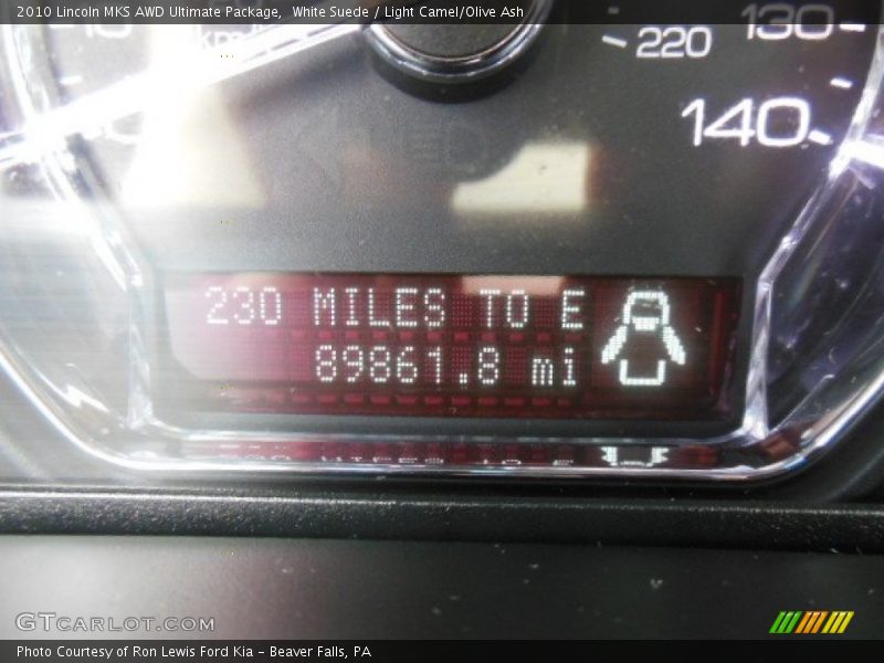 White Suede / Light Camel/Olive Ash 2010 Lincoln MKS AWD Ultimate Package