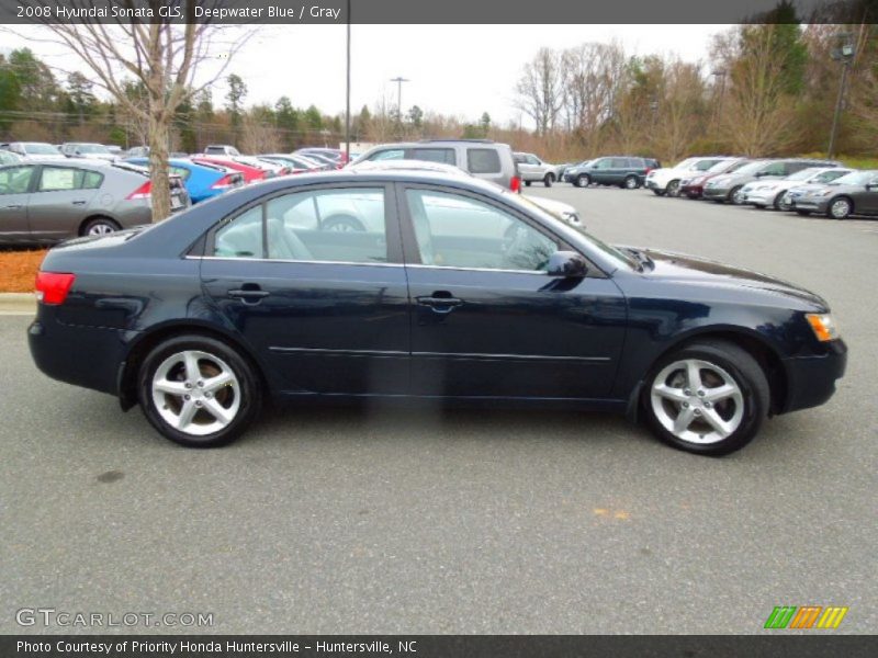 Deepwater Blue / Gray 2008 Hyundai Sonata GLS