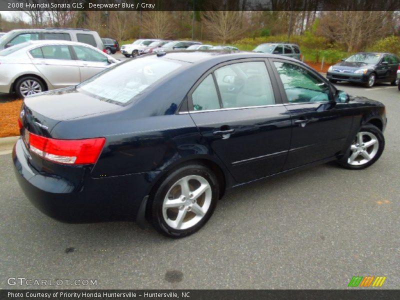 Deepwater Blue / Gray 2008 Hyundai Sonata GLS