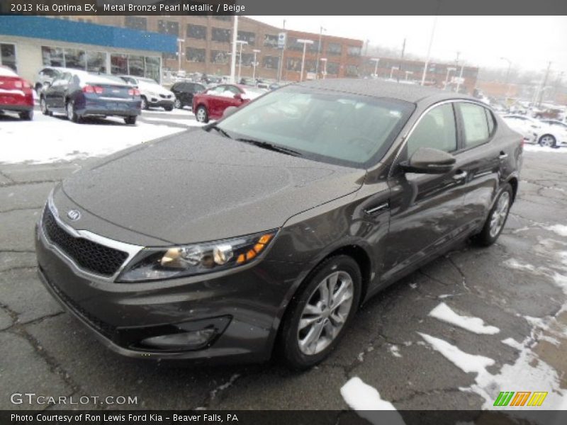 Metal Bronze Pearl Metallic / Beige 2013 Kia Optima EX