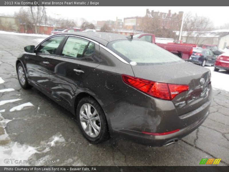 Metal Bronze Pearl Metallic / Beige 2013 Kia Optima EX