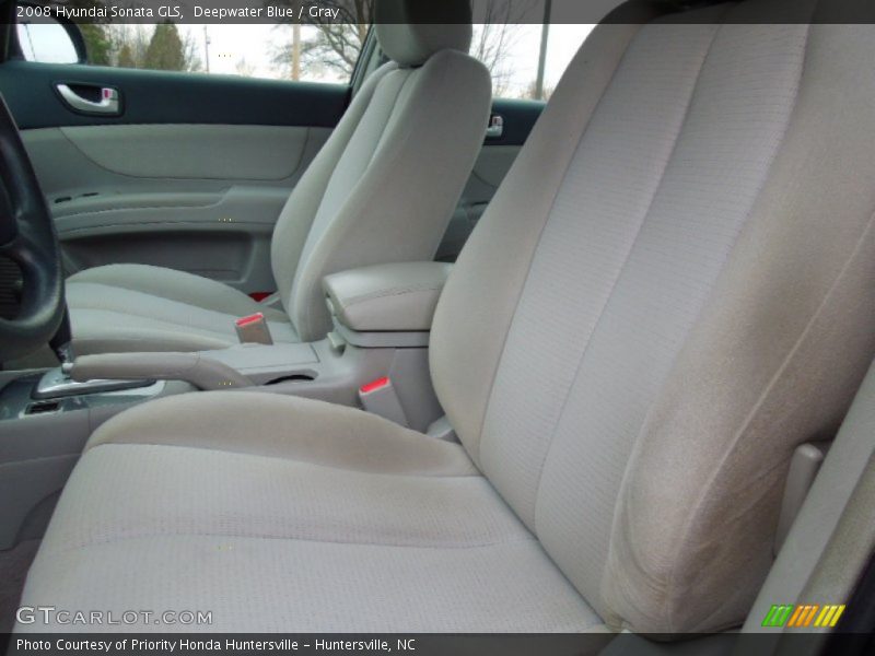 Deepwater Blue / Gray 2008 Hyundai Sonata GLS