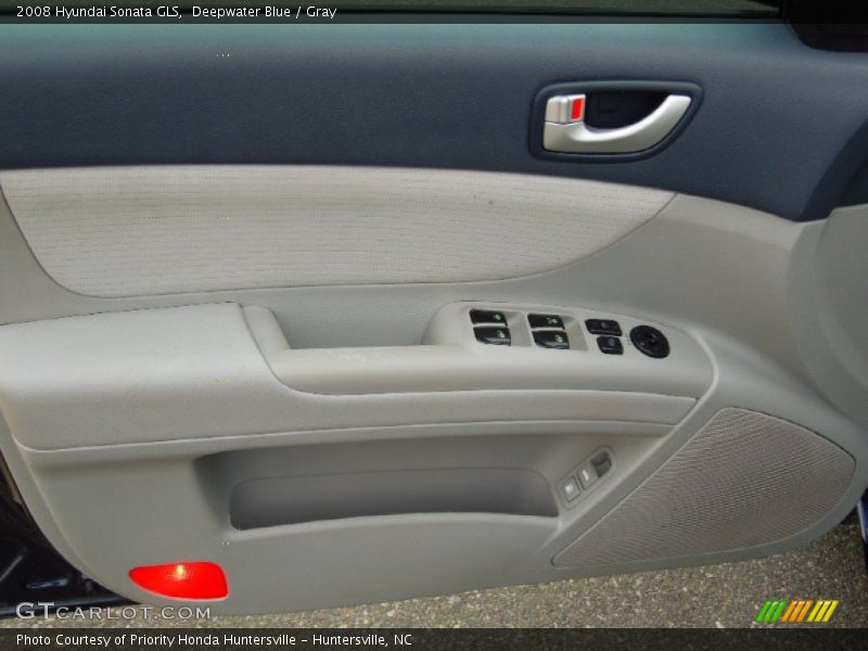 Deepwater Blue / Gray 2008 Hyundai Sonata GLS