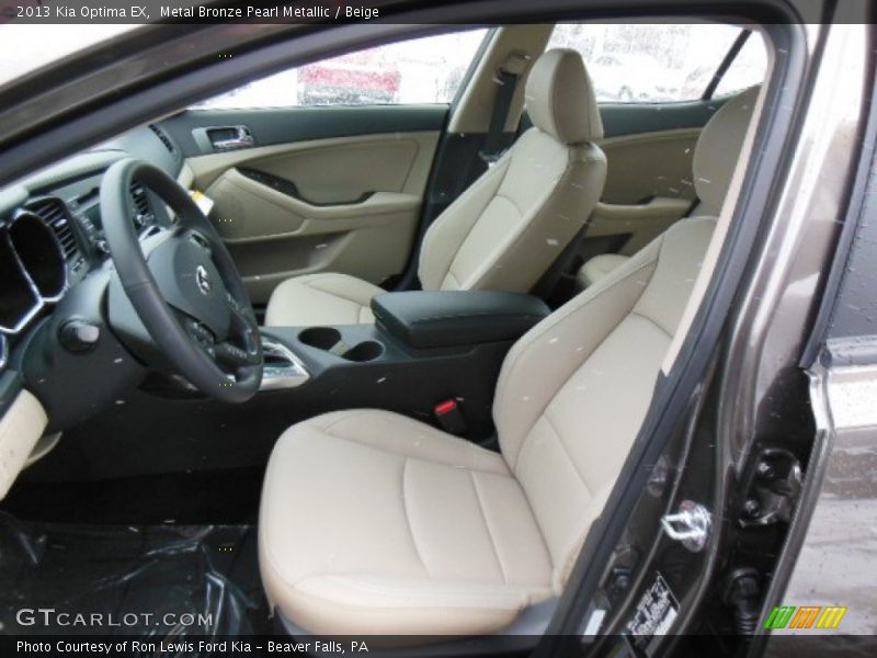 Front Seat of 2013 Optima EX