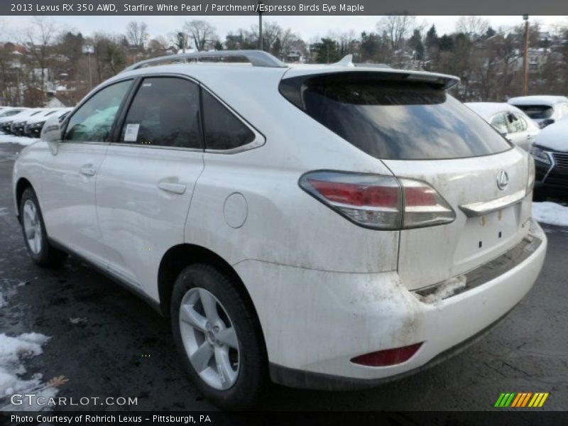 Starfire White Pearl / Parchment/Espresso Birds Eye Maple 2013 Lexus RX 350 AWD