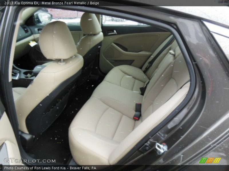 Rear Seat of 2013 Optima EX