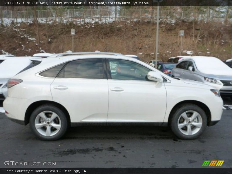 Starfire White Pearl / Parchment/Espresso Birds Eye Maple 2013 Lexus RX 350 AWD