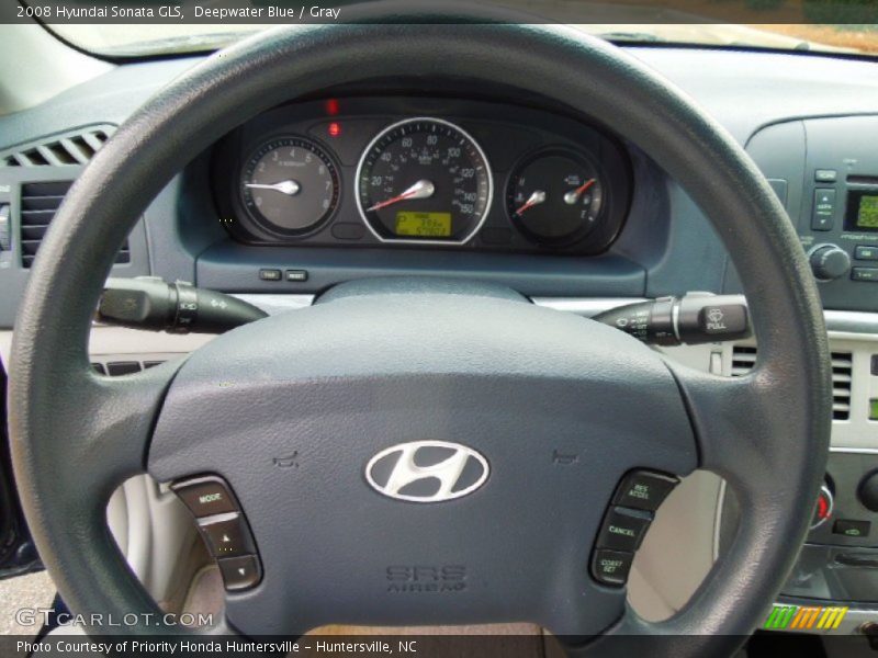 Deepwater Blue / Gray 2008 Hyundai Sonata GLS