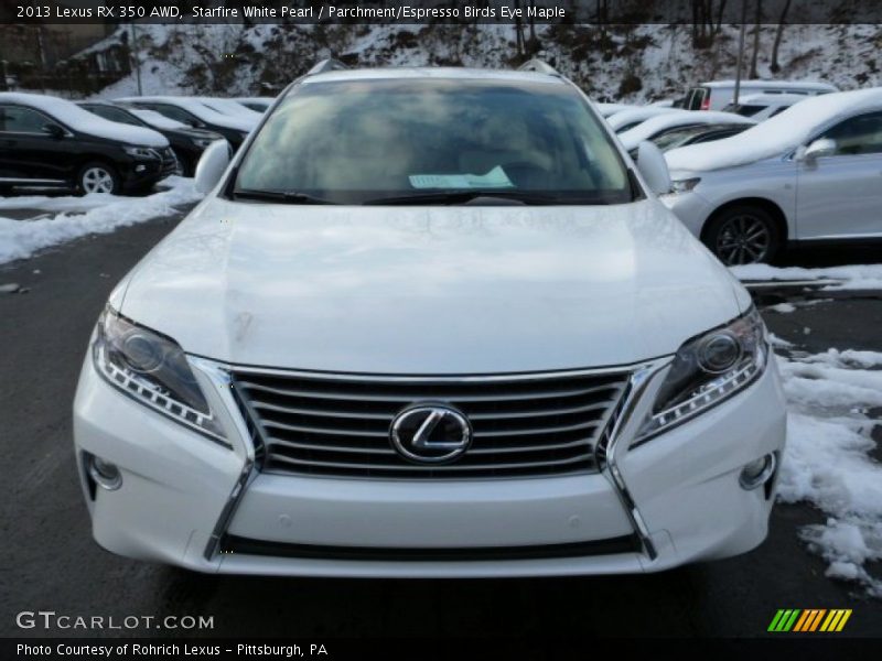 Starfire White Pearl / Parchment/Espresso Birds Eye Maple 2013 Lexus RX 350 AWD