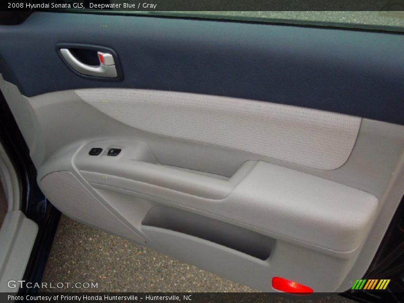 Deepwater Blue / Gray 2008 Hyundai Sonata GLS