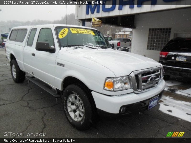 Oxford White / Medium Dark Flint 2007 Ford Ranger XLT SuperCab 4x4