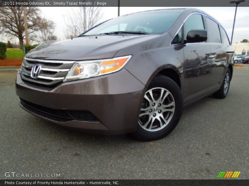 Smoky Topaz Metallic / Beige 2011 Honda Odyssey EX