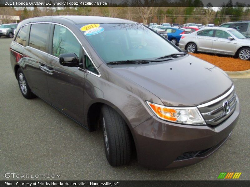 Smoky Topaz Metallic / Beige 2011 Honda Odyssey EX