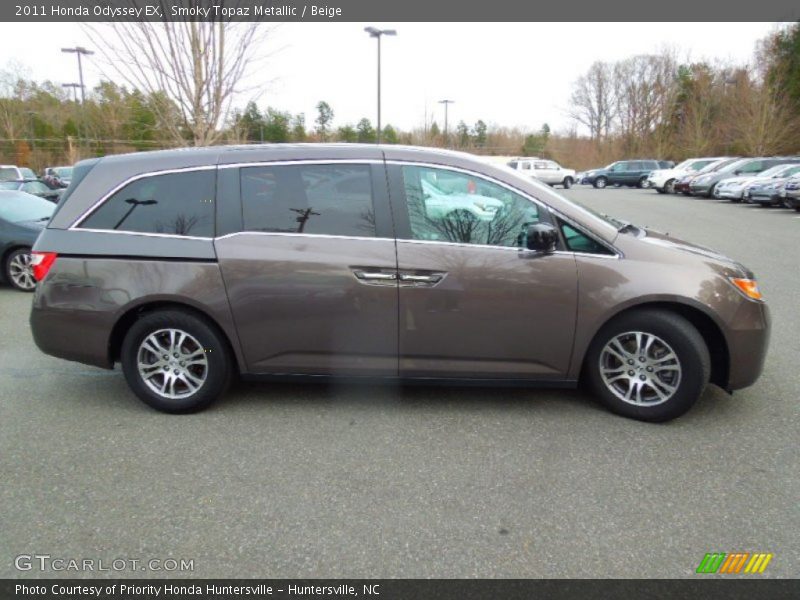 Smoky Topaz Metallic / Beige 2011 Honda Odyssey EX