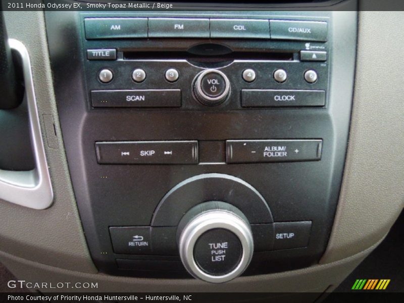 Smoky Topaz Metallic / Beige 2011 Honda Odyssey EX
