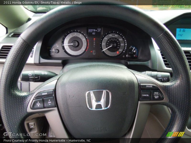 Smoky Topaz Metallic / Beige 2011 Honda Odyssey EX
