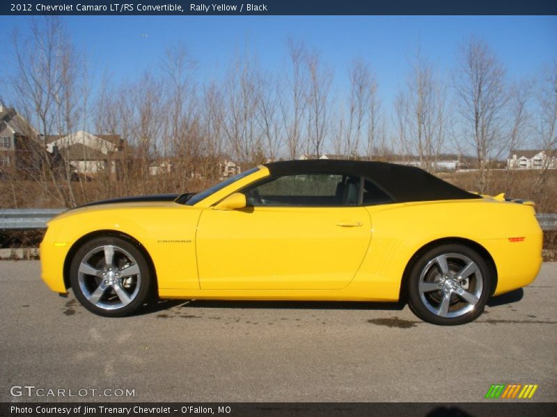 Rally Yellow / Black 2012 Chevrolet Camaro LT/RS Convertible