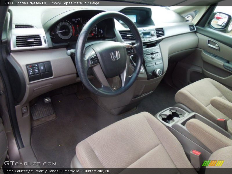 Smoky Topaz Metallic / Beige 2011 Honda Odyssey EX