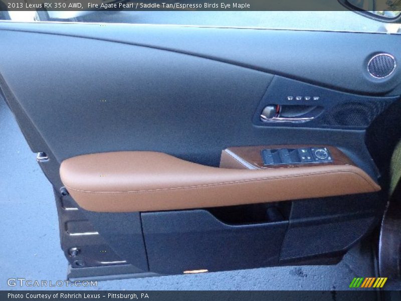 Fire Agate Pearl / Saddle Tan/Espresso Birds Eye Maple 2013 Lexus RX 350 AWD