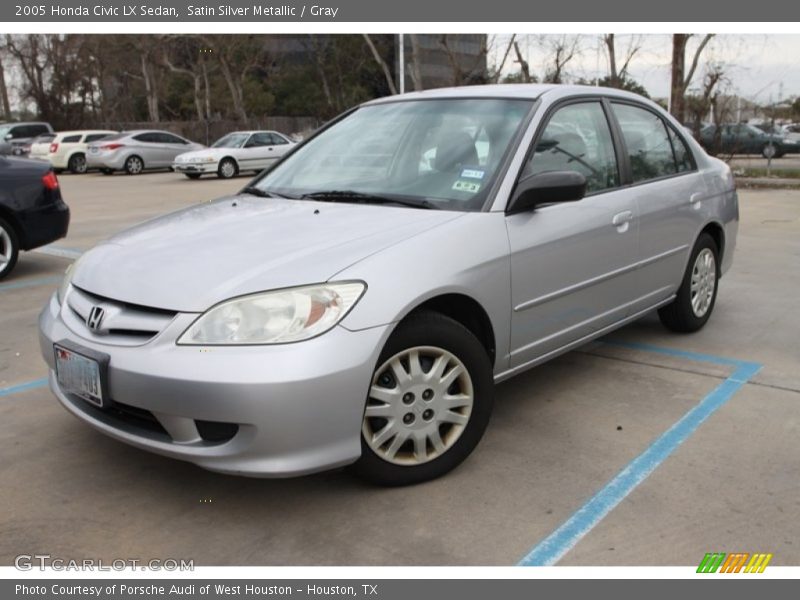 Satin Silver Metallic / Gray 2005 Honda Civic LX Sedan