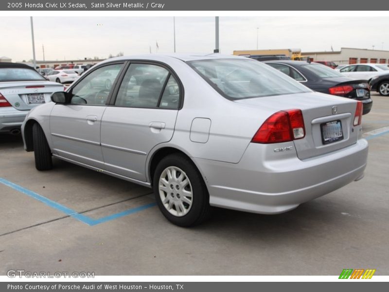 Satin Silver Metallic / Gray 2005 Honda Civic LX Sedan