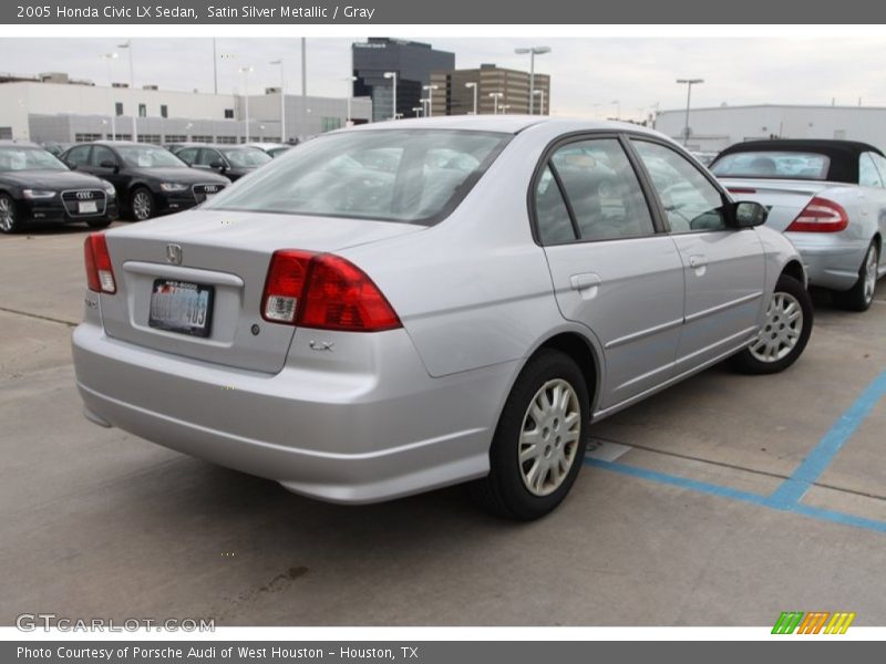 Satin Silver Metallic / Gray 2005 Honda Civic LX Sedan