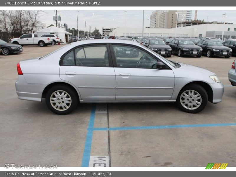 Satin Silver Metallic / Gray 2005 Honda Civic LX Sedan