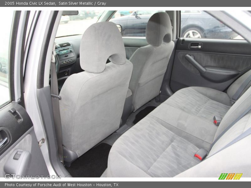 Satin Silver Metallic / Gray 2005 Honda Civic LX Sedan