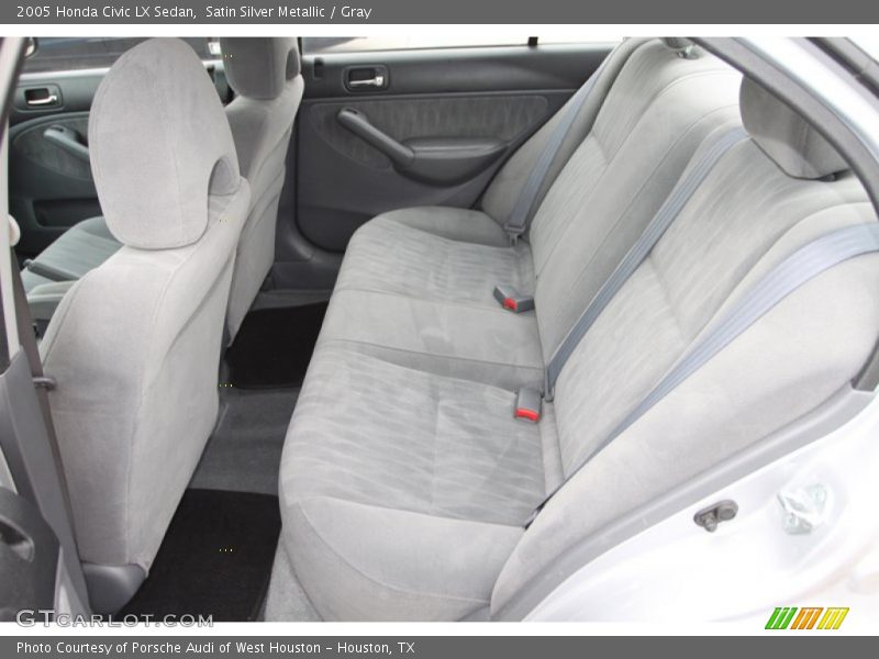 Satin Silver Metallic / Gray 2005 Honda Civic LX Sedan
