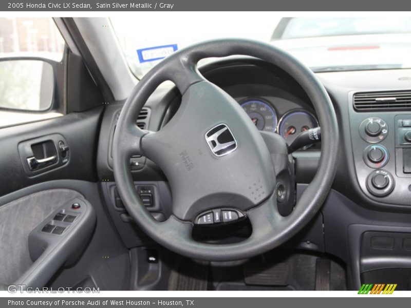 Satin Silver Metallic / Gray 2005 Honda Civic LX Sedan