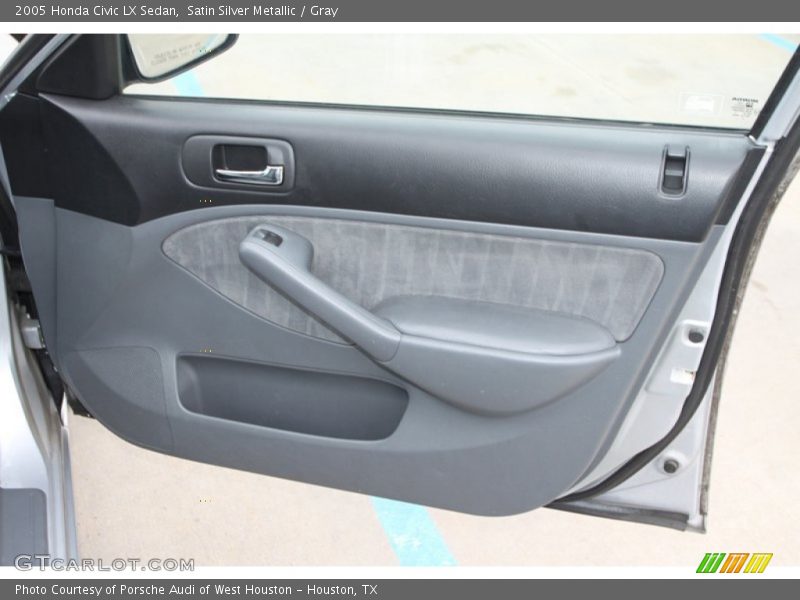 Satin Silver Metallic / Gray 2005 Honda Civic LX Sedan