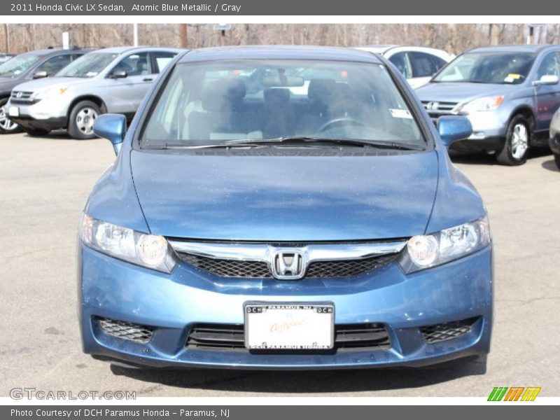 Atomic Blue Metallic / Gray 2011 Honda Civic LX Sedan