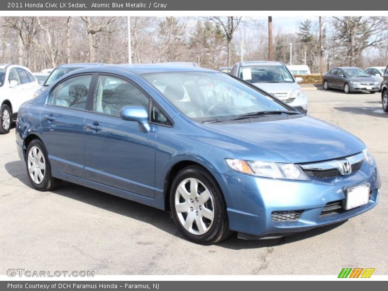 Atomic Blue Metallic / Gray 2011 Honda Civic LX Sedan