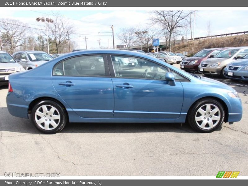 Atomic Blue Metallic / Gray 2011 Honda Civic LX Sedan