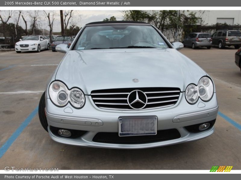 Diamond Silver Metallic / Ash 2005 Mercedes-Benz CLK 500 Cabriolet