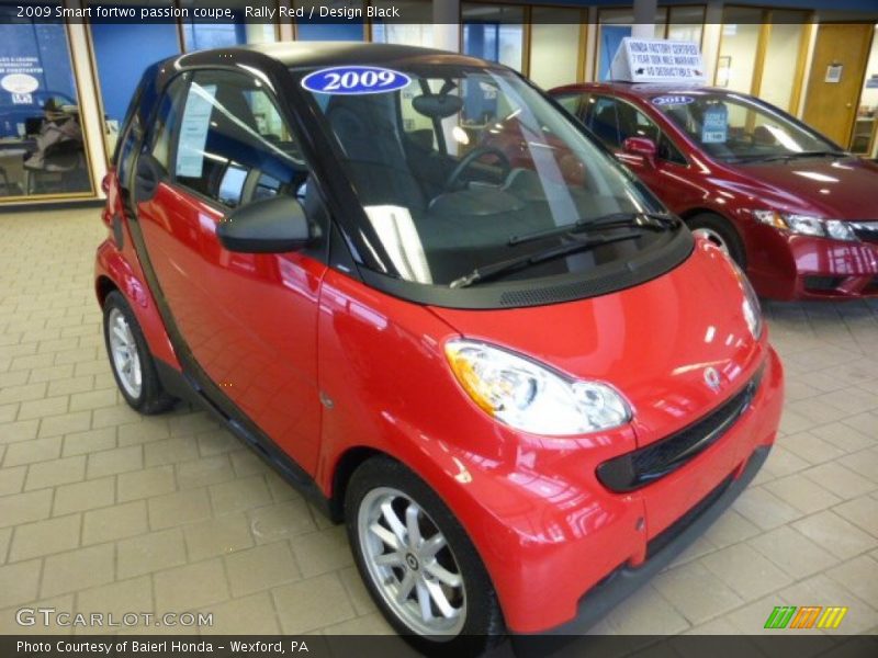 Rally Red / Design Black 2009 Smart fortwo passion coupe