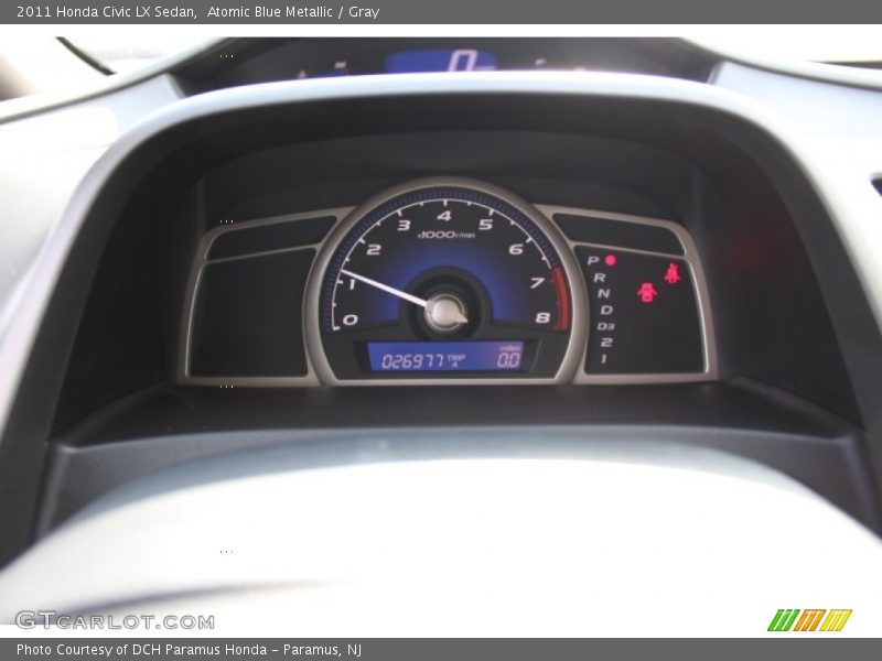 Atomic Blue Metallic / Gray 2011 Honda Civic LX Sedan