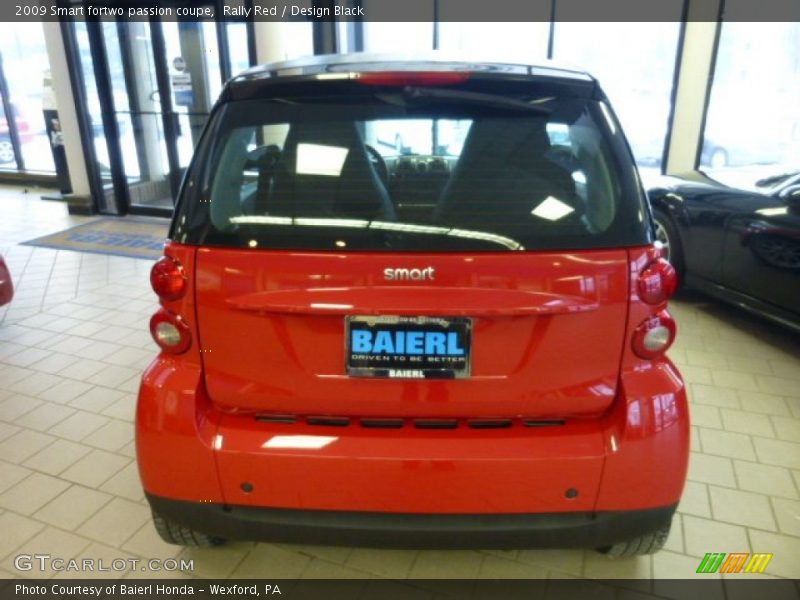 Rally Red / Design Black 2009 Smart fortwo passion coupe