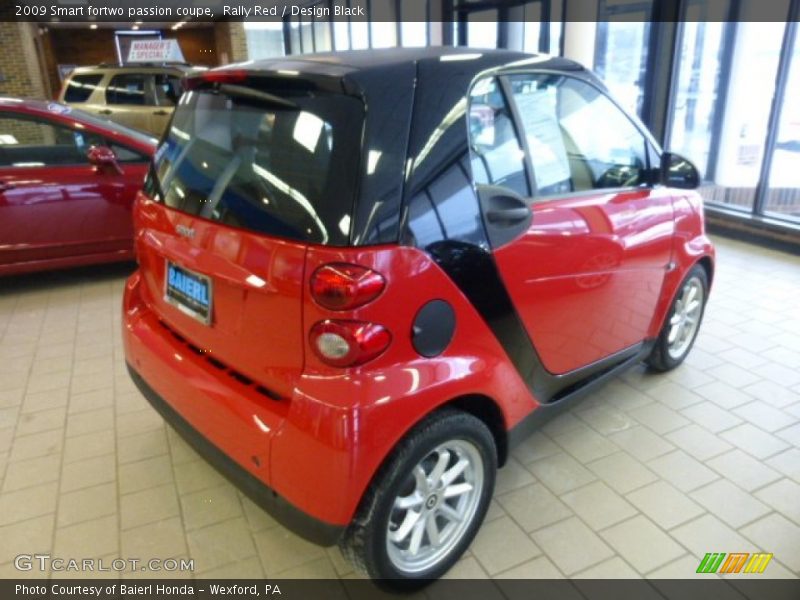 Rally Red / Design Black 2009 Smart fortwo passion coupe